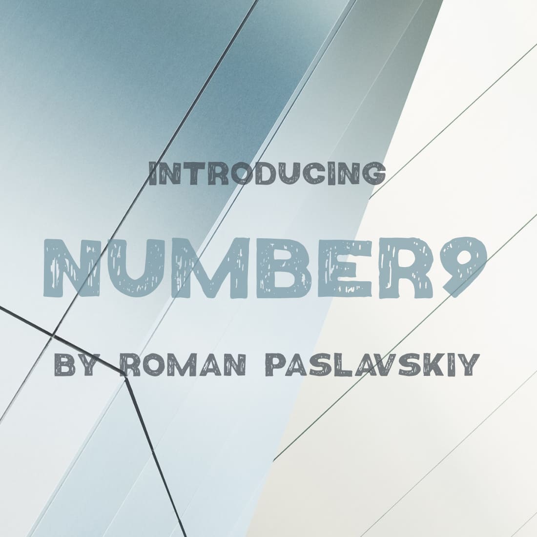 Cool number font free cover preview by MasterBundles.