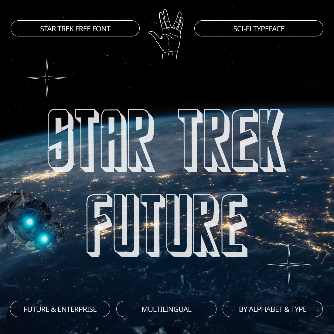 Star trek font free Introducing preview by MasterBundles.