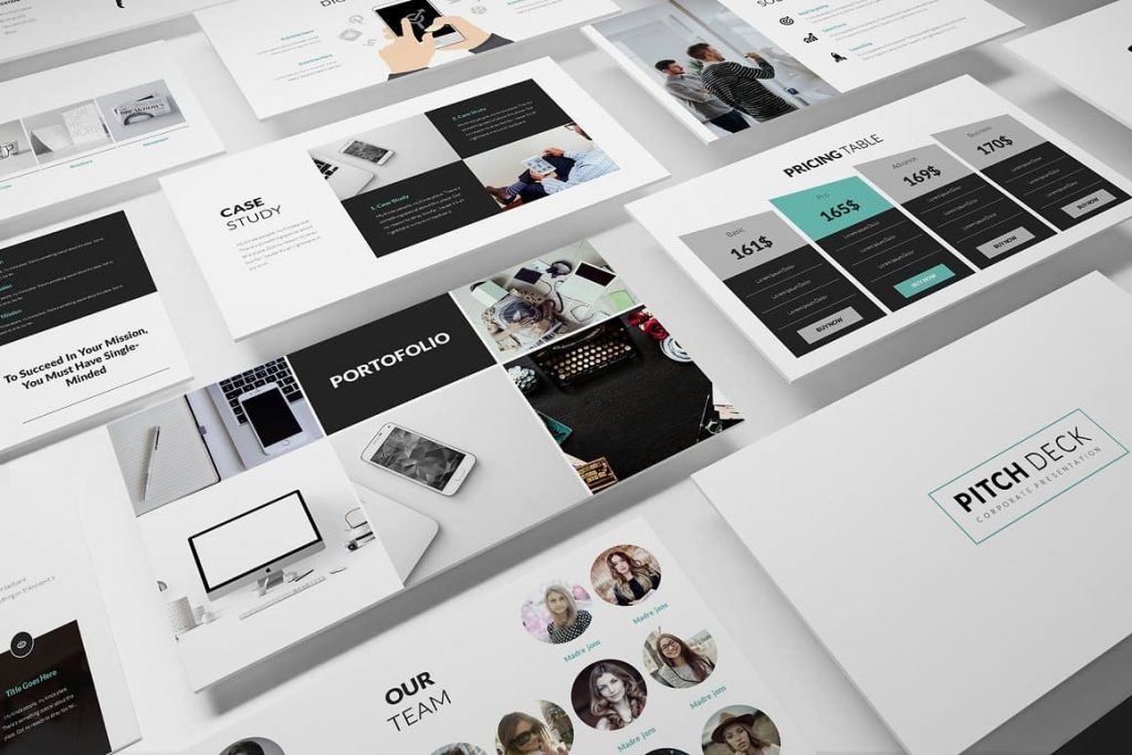 Cover Pitch Deck Powerpoint Template.