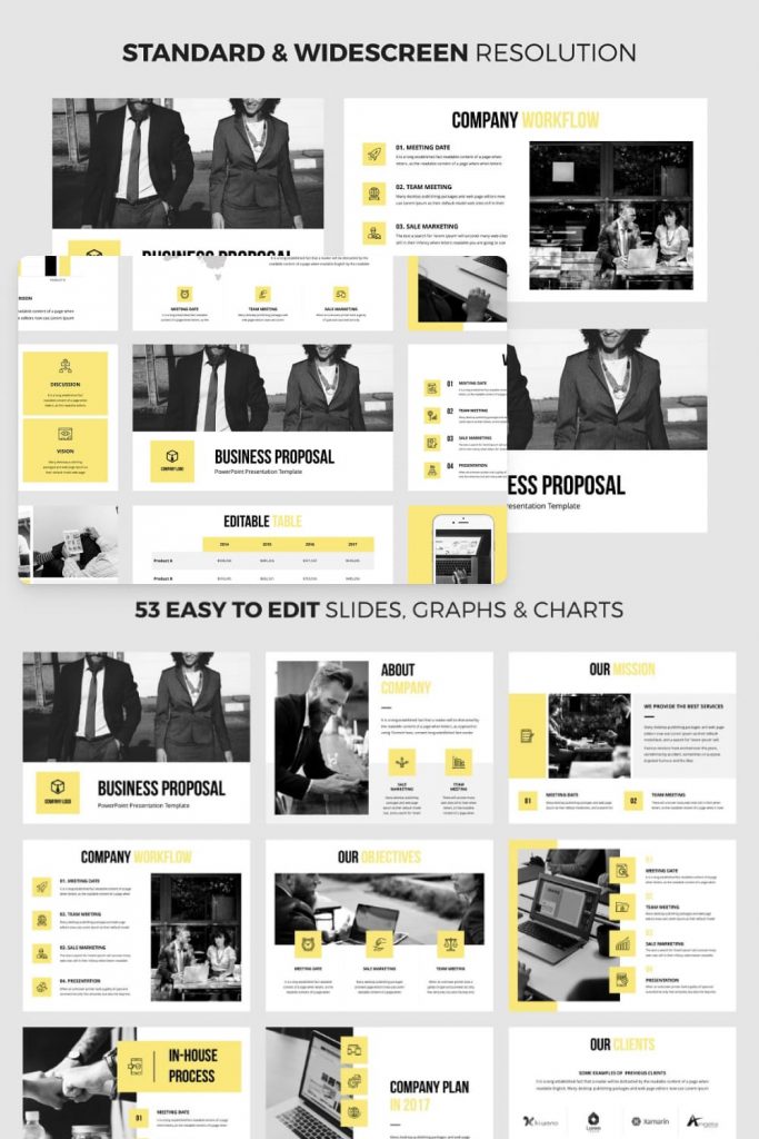 Business Proposal PPT Template by MasterBundles Pinterest Collage Image.