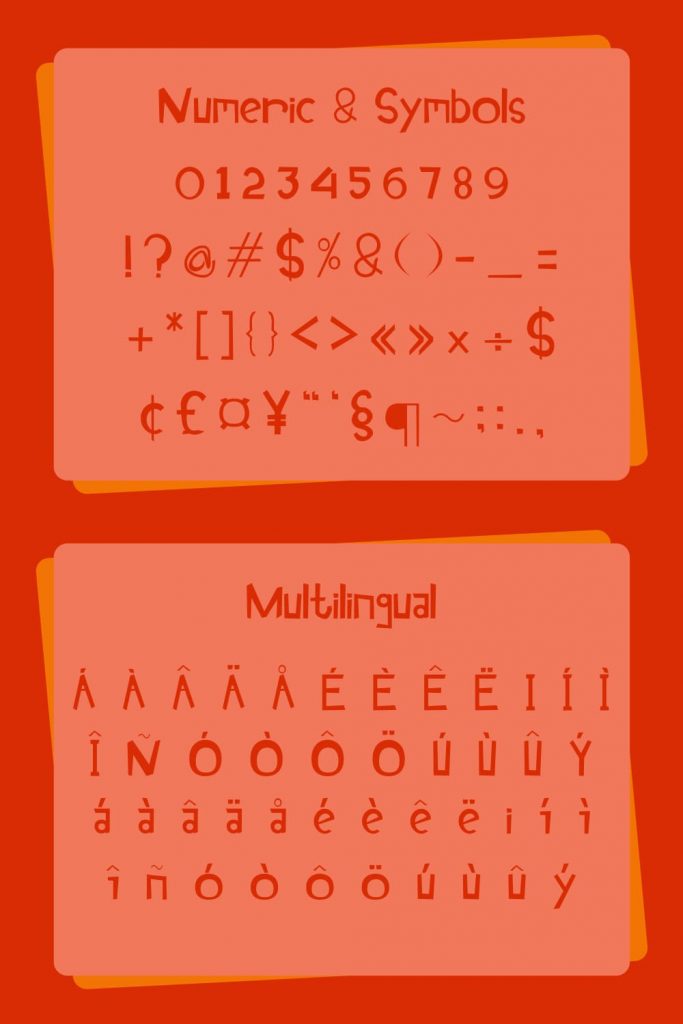 Kungfu Cartoon - kung font free Pinterest Numeric and Symbols preview.
