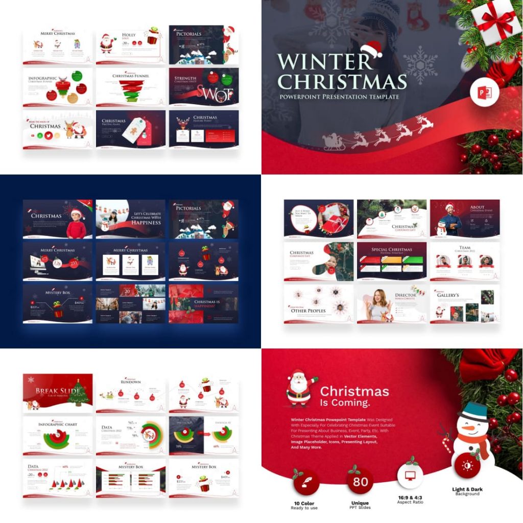 Winter Christmas PowerPoint Template – MasterBundles