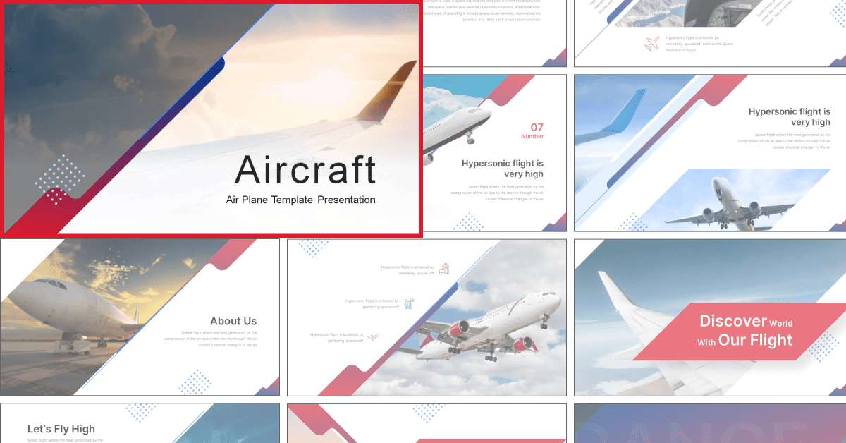 Aircraft Presentation: Powerpoint, Keynote, Google Slides