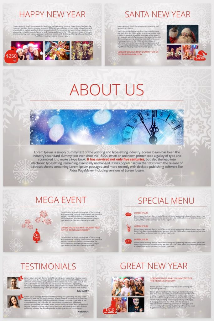 03 Holidays PowerPoint Video Template by MasterBundles Pinterest Collage Image.