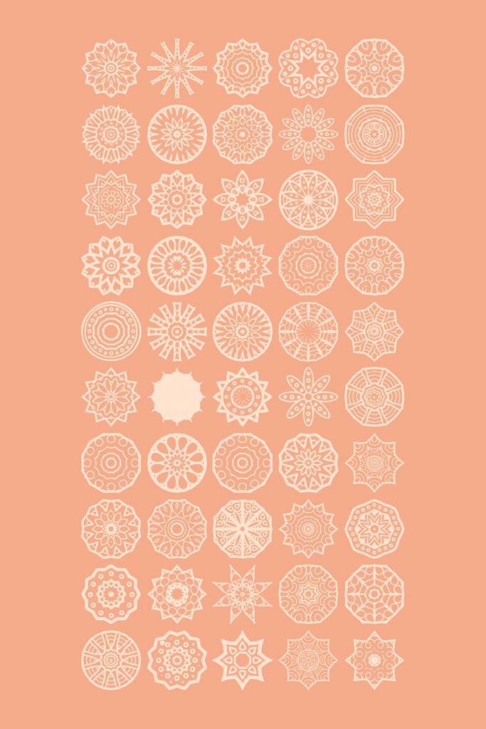 Pinterest Example image with Mandala in ethnic style Free Vector by MasterBundles.