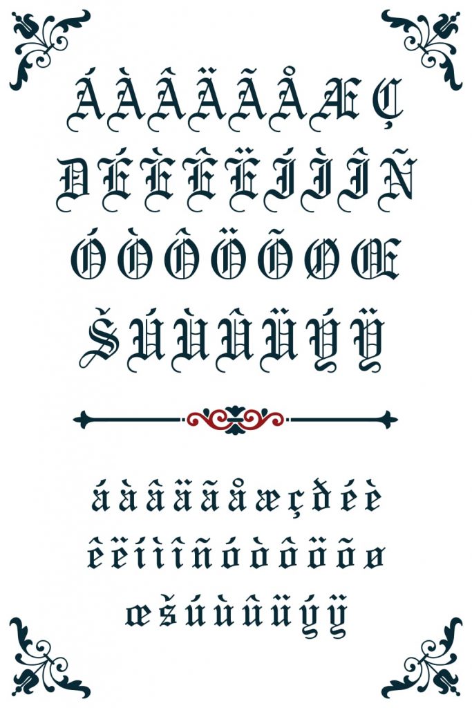 Olde English - old english font free Pinterest preview.