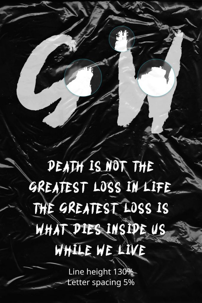 MasterBundles Death font free Pinterest Collage image,