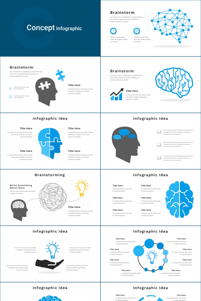 Concept Infographic Presentation by MasterBundles Pinterest Collage Image.