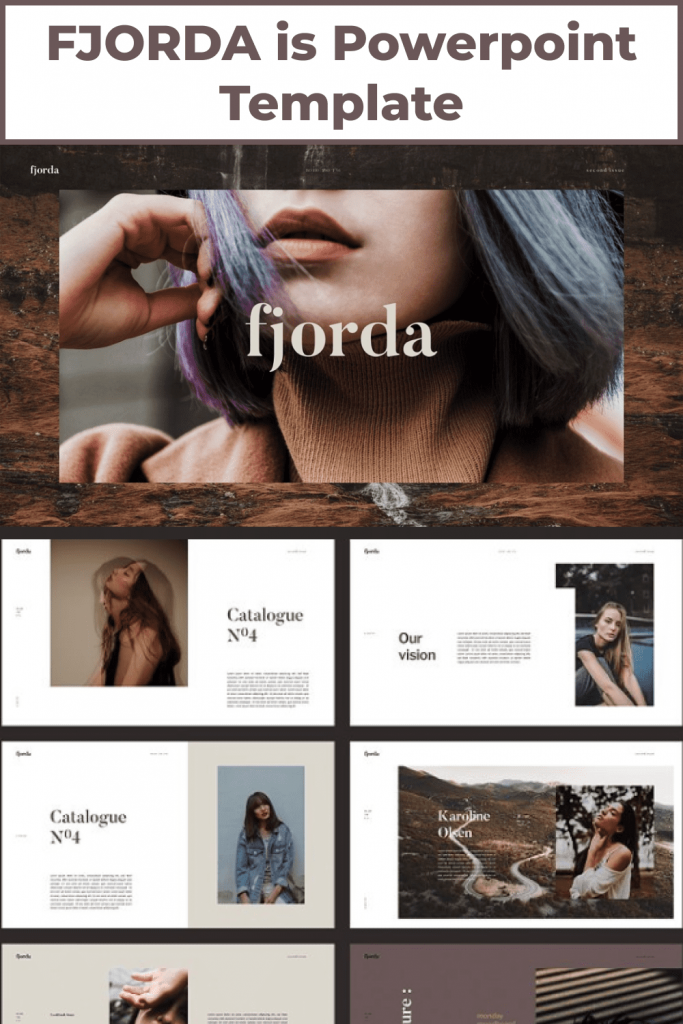 FJORDA - Powerpoint Template by MasterBundles Pinterest Collage Image.