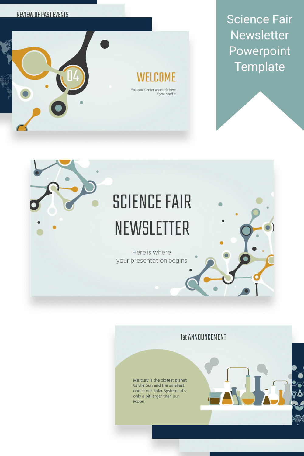 Science Fair Newsletter by MasterBundles Pinterest Collage Image.