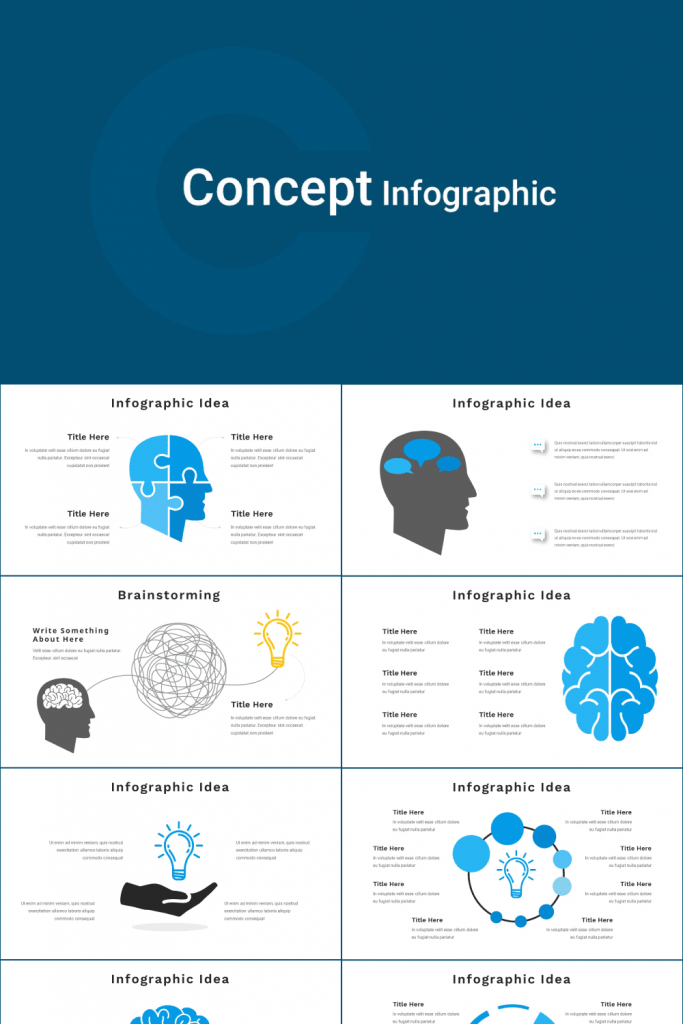Concept Infographic Presentation by MasterBundles Pinterest Collage Image.