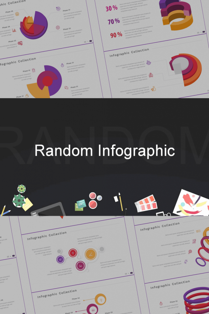 Infographics Presentation: Powerpoint, Keynote, Google Slides by MasterBundles Pinterest Collage Image.