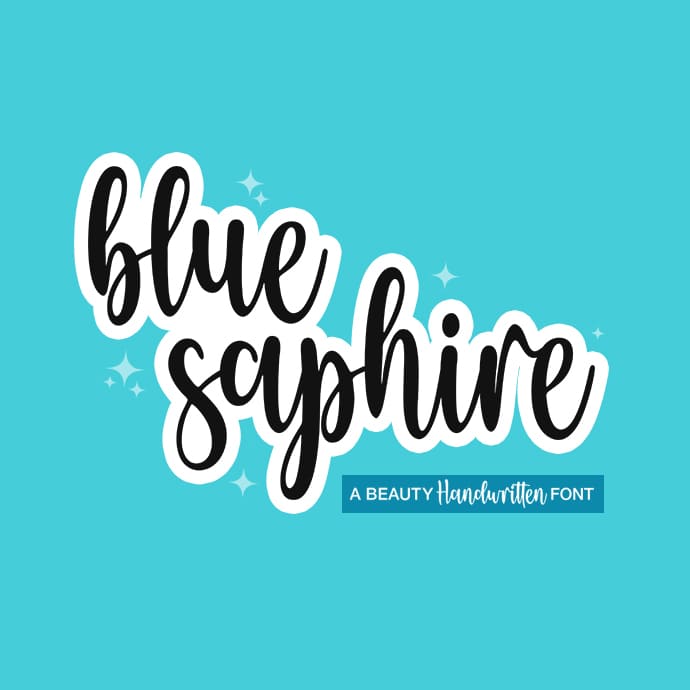 Blue Saphire is a modern handwritten script font.