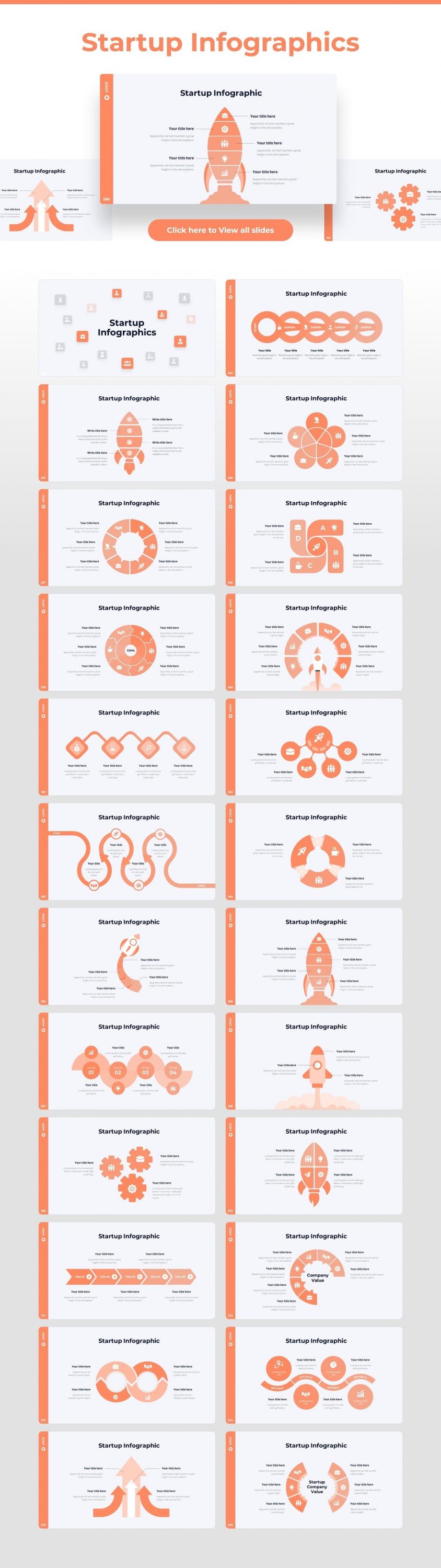 Startup infographic Light Theme Pitch Deck & Presentation V3.0.