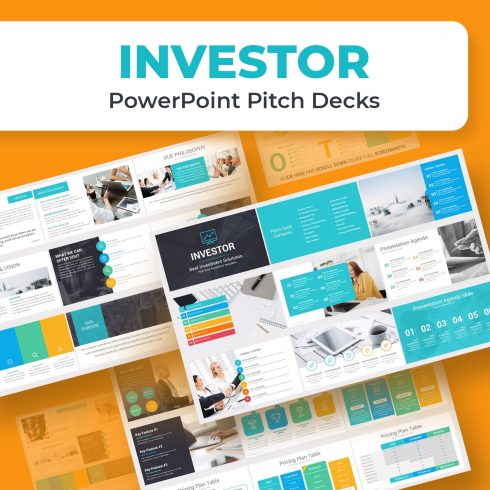 Investors PowerPoint Pitch Decks by MasterBundles.