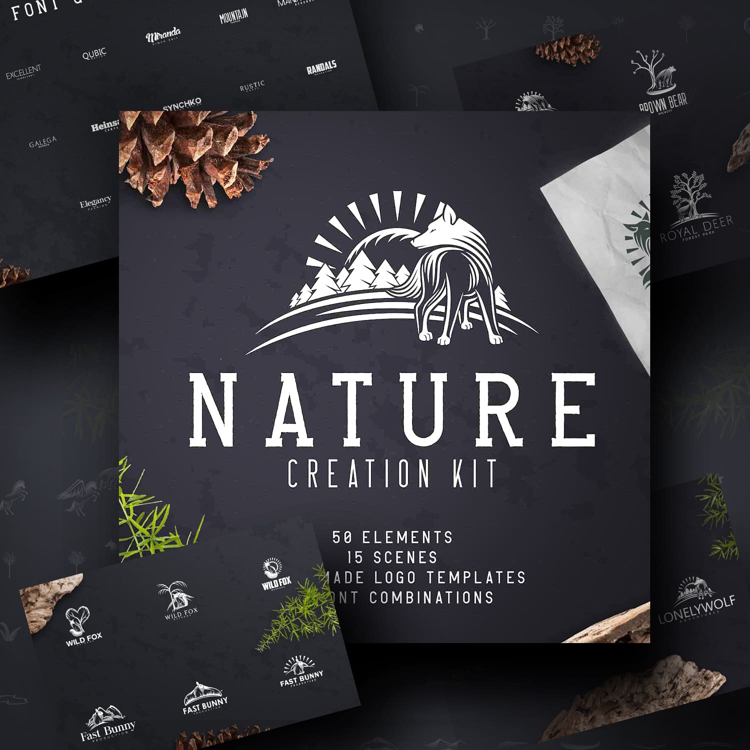 Nature Creation Kit: Logo, Elements.
