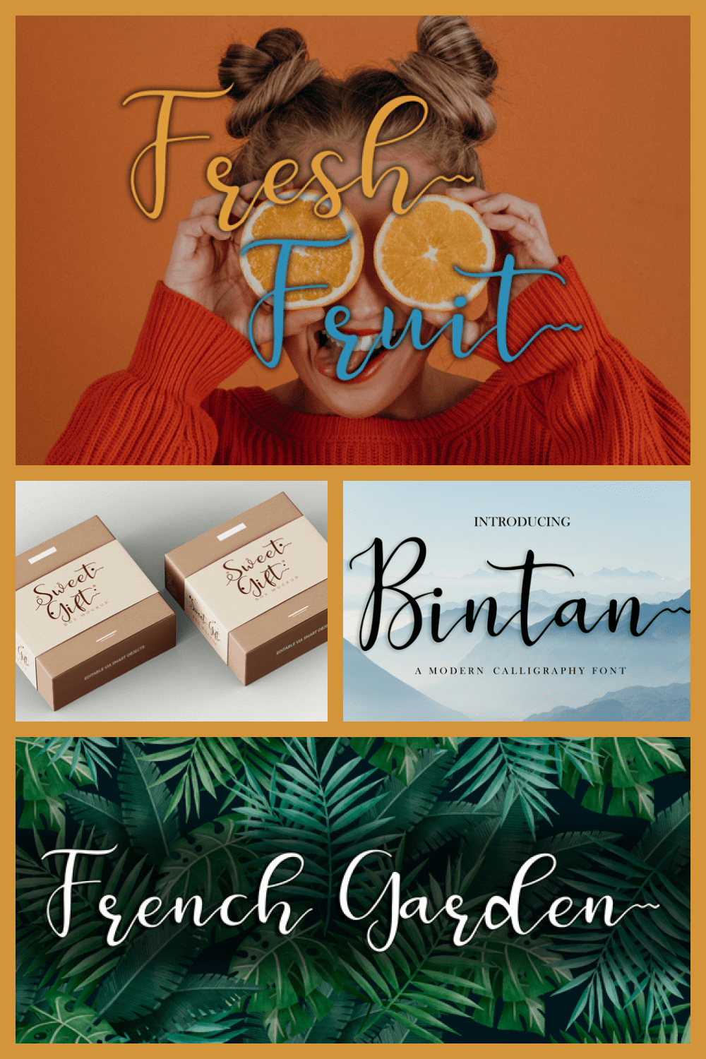 Bintan - Dazzling Script Font - MasterBundles - Pinterest Collage Image.