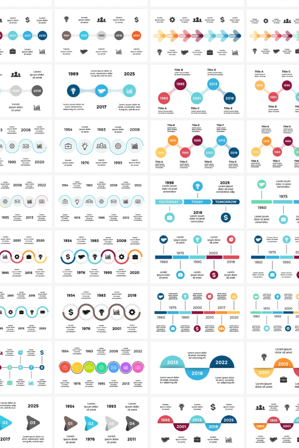 26 Timeline Infographics 50 Unique Slides