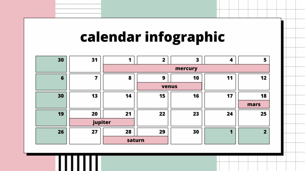 The collection also has its own calendar in the same style.