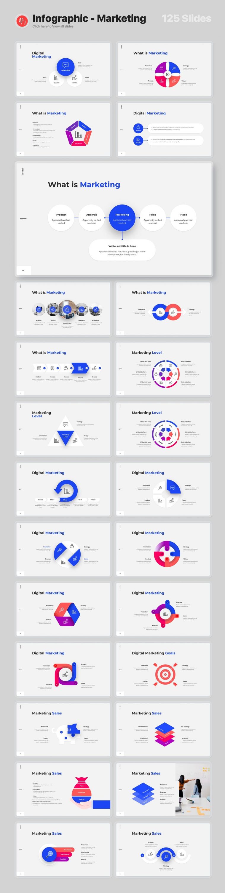 Slides Infographics - Marketing -4 Voodoo Presentation 4.0.