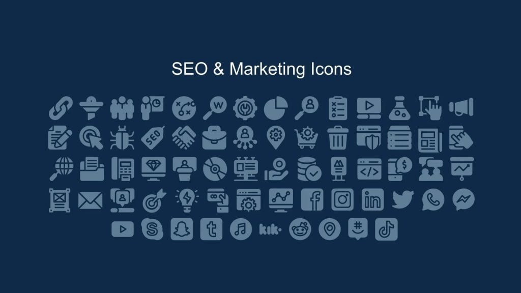 Seo and Marketing Icons.