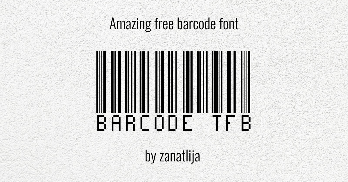 Amazing Free Barcode Font – MasterBundles
