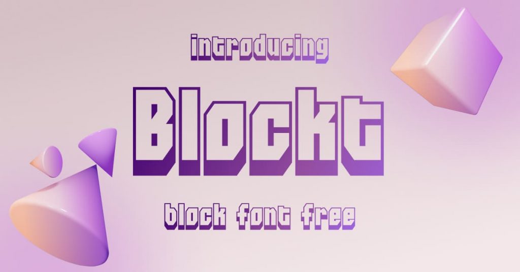 MasterBundles Blockt block font free Facebook image.