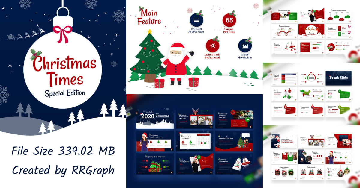 Christmas Times PowerPoint Template – MasterBundles