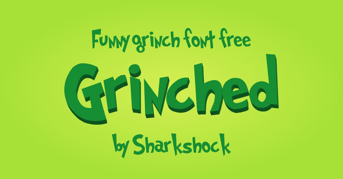Funny grinch font free master bundles