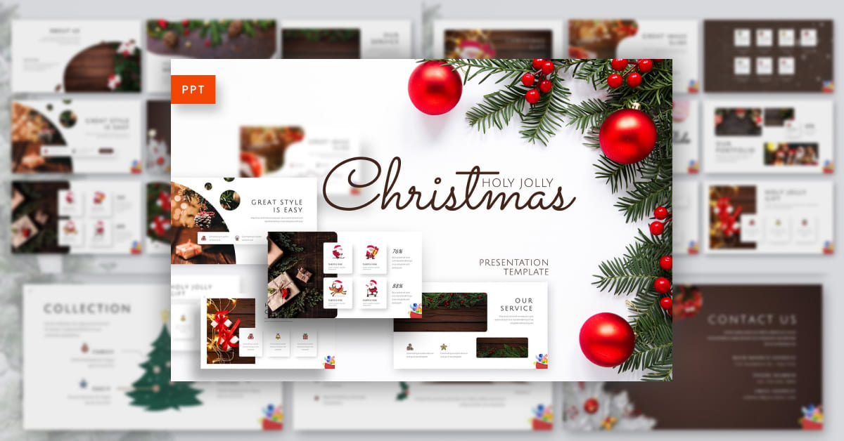 Holy Joly Christmas Powerpoint Template – MasterBundles