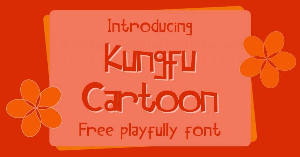Facebook Collage image with Kungfu Cartoon - kung font free by MasterBundles.