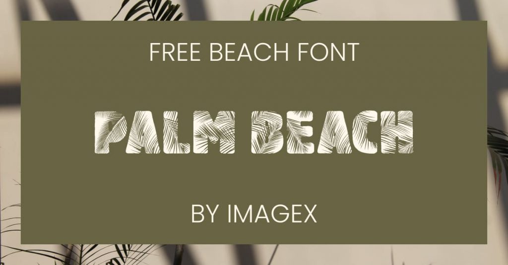 Palm Beach free - beach font Facebook image by MasterBundles.