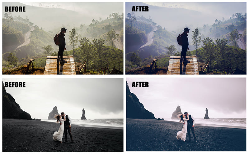 Outdoors, photos don't always have beautiful light because there are many external factors, but with these presets you don't have to worry.