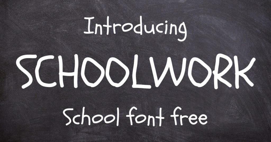 Schoolwork - school font free Facebook collage image by MasterBundles.