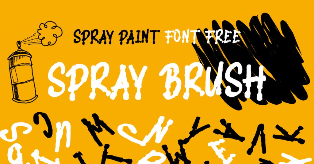 Facebook Collage image for Spray Brush - spray paint font free by MasterBundles.