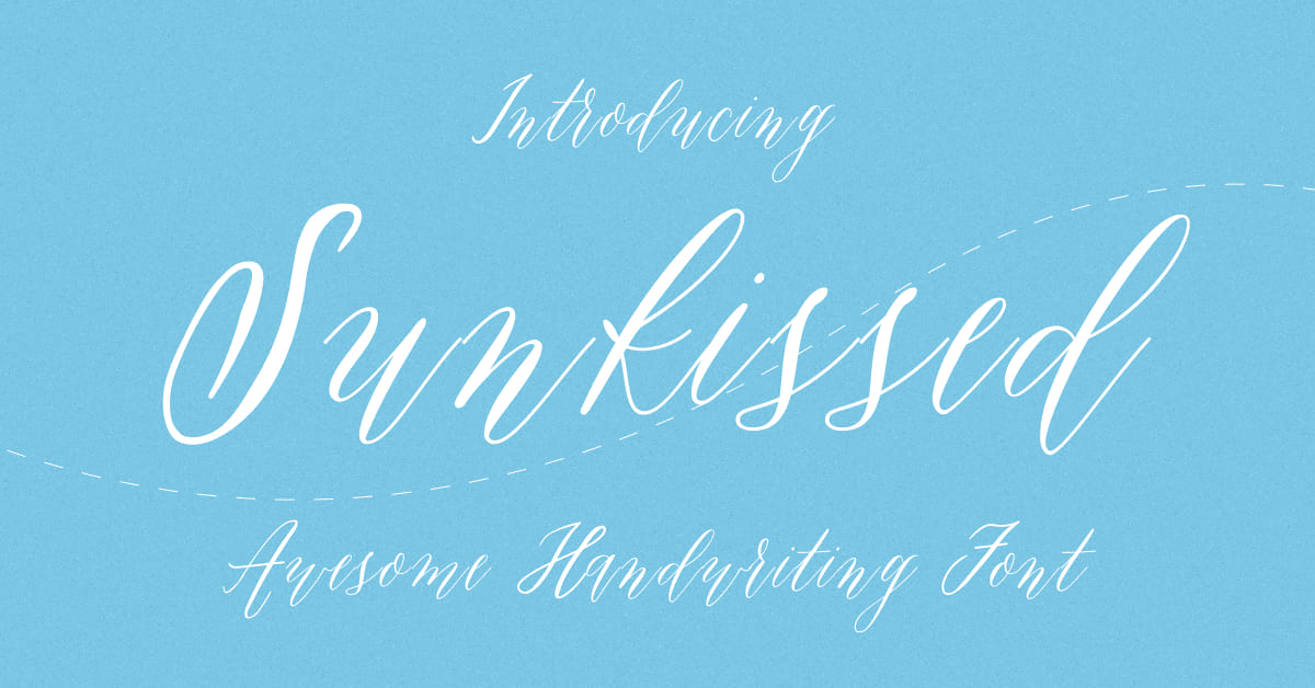 Sunkissed Awesome Handwriting Font Facebook Collage Image by MasterBundles.