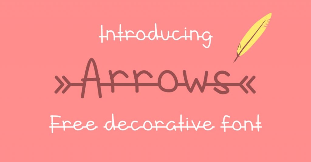 Arrow font free preview for Facebook by MasterBundles.