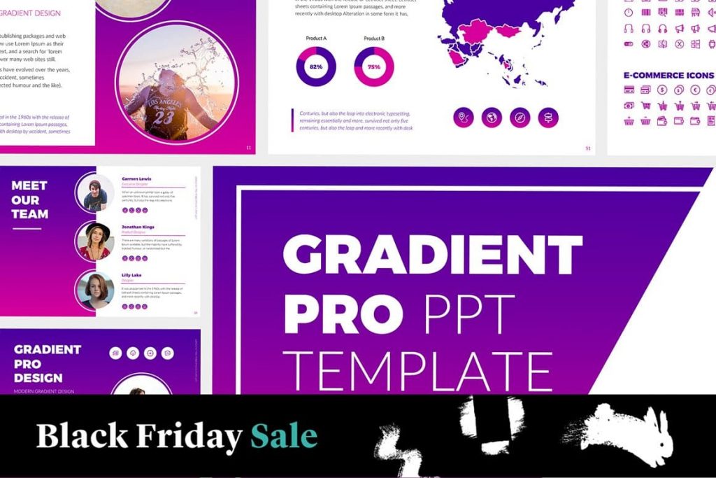 Cover Gradient Pro PowerPoint Template.