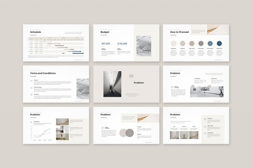 Slide Content Business Proposal Template.