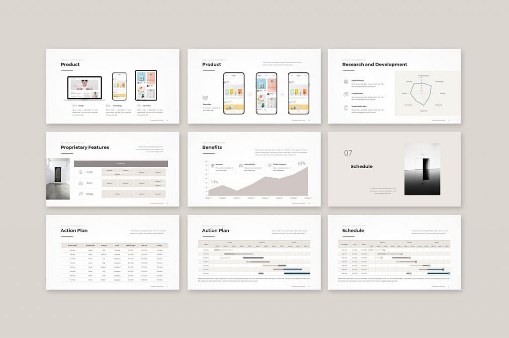 Slides Schedule Business Proposal Template.