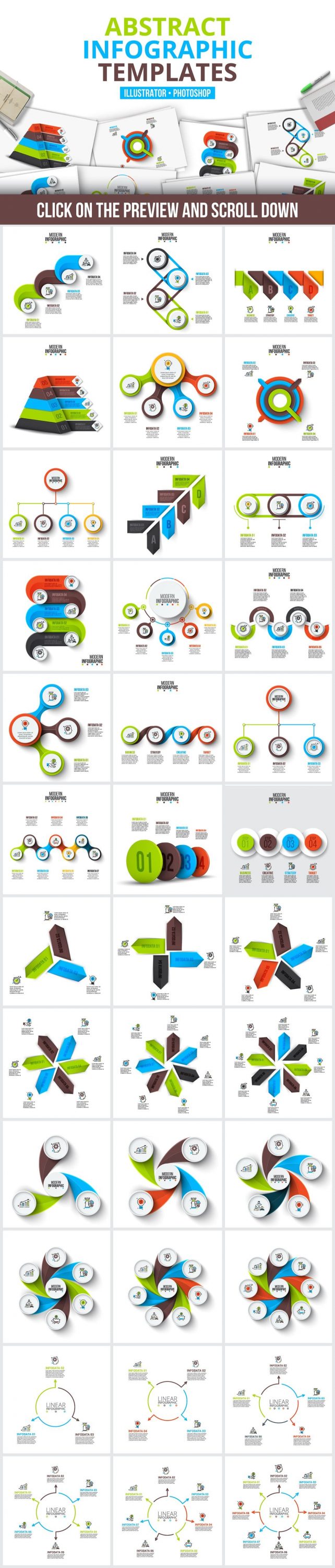 Abstract Infographic Templates Massive Animated PowerPoint Bundle.