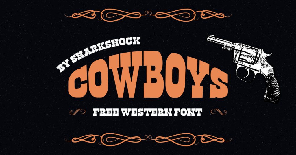 Cowboy Font Free Facebook Collage Image by MasterBundles.