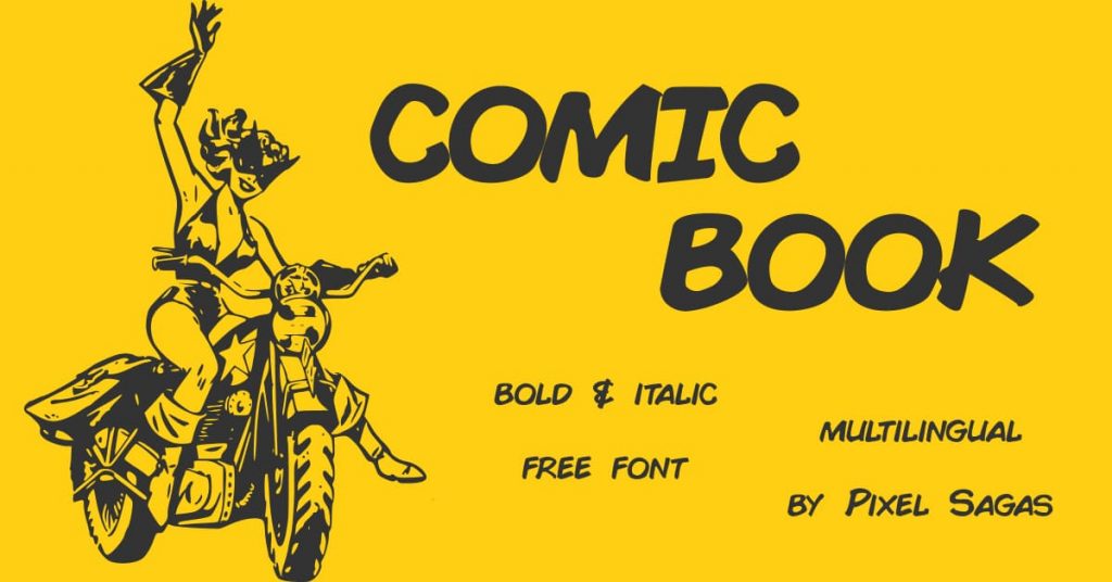 Free comic book font Facebook Collage image by MasterBundles.