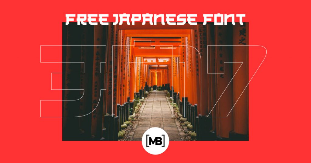 Free Japanese Font by MasterBundles Facebook Image.