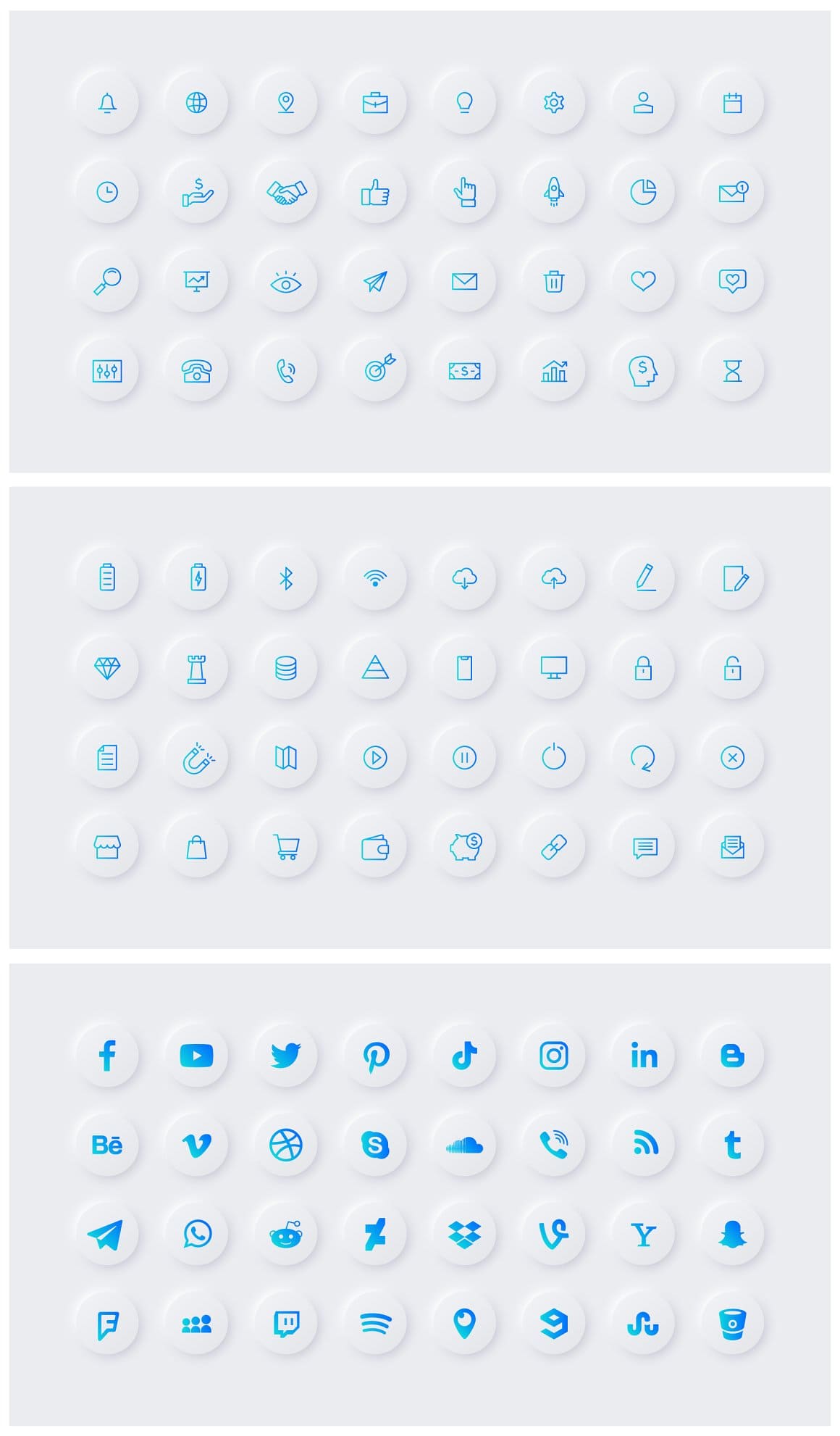 Icons and buttons. Massive Animated PowerPoint Bundle.