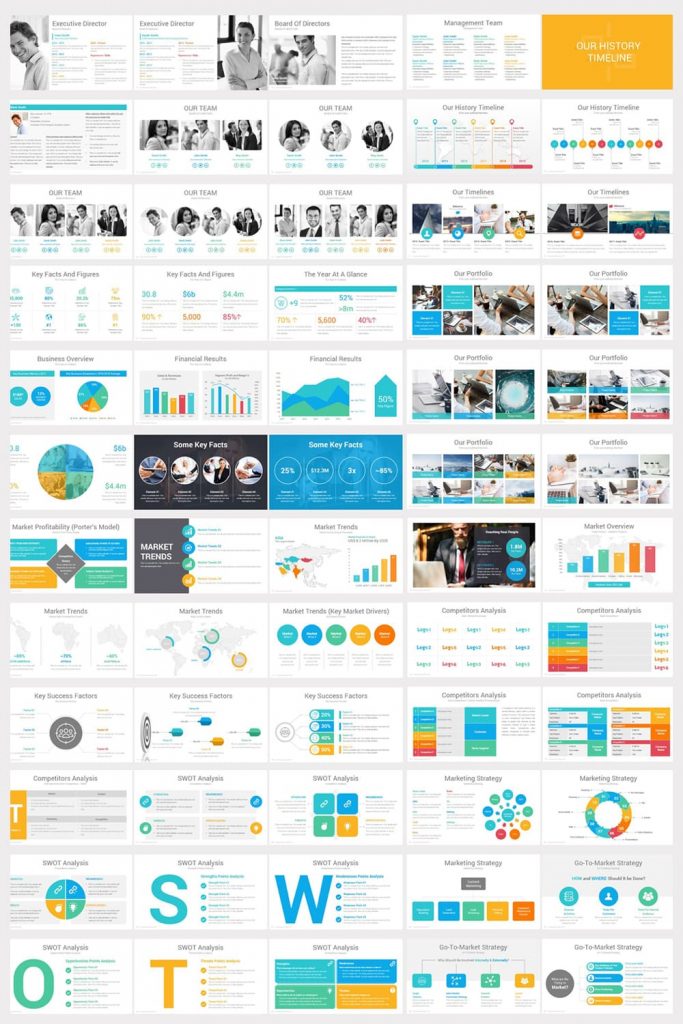 Investors PowerPoint Pitch Decks by MasterBundles Pinterest Collage Image.