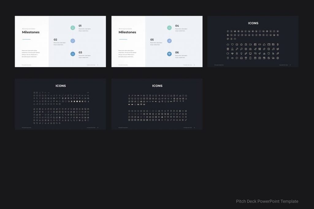 Icons Pitch Deck Presentation Template.