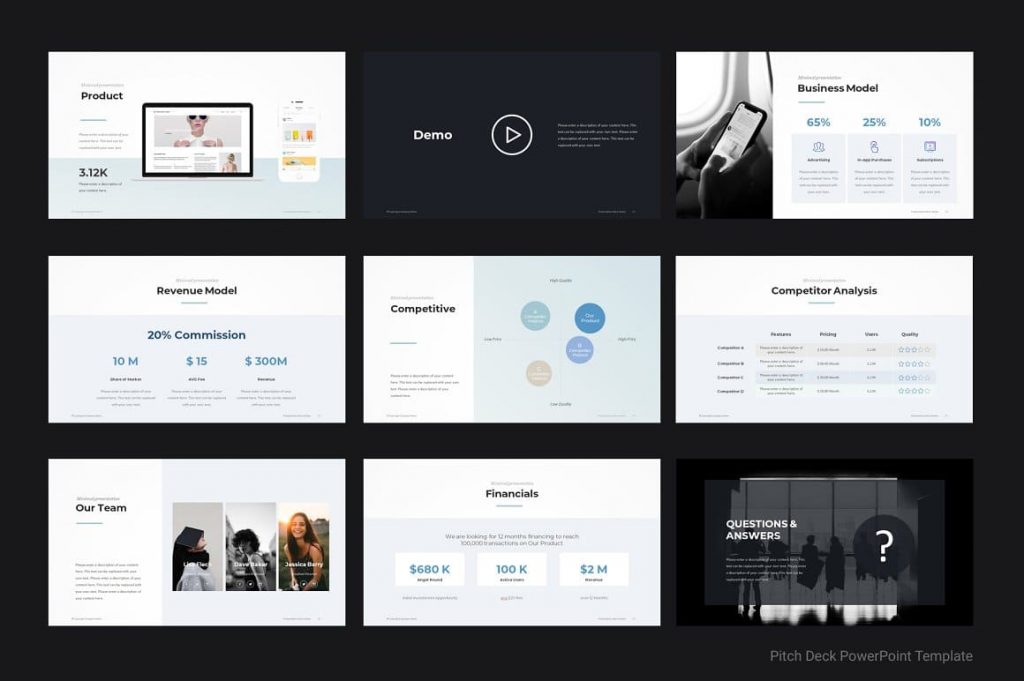 Product & Demo Pitch Deck Presentation Template.
