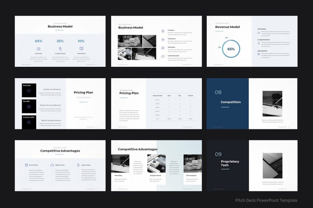Competition Pitch Deck Presentation Template.