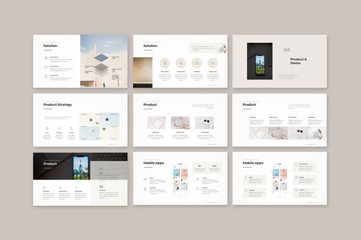 Content Pitch Deck PowerPoint Template.